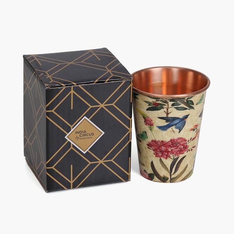 INDIA CIRCUS Printed Bird Land Copper Tumbler