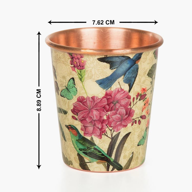 INDIA CIRCUS Bird Land Printed Copper Tumbler