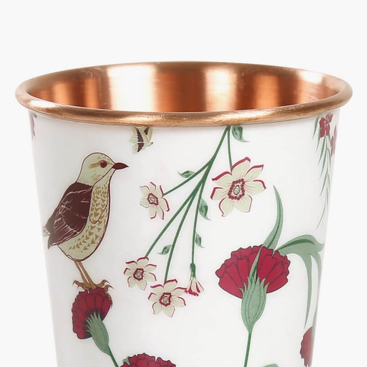 INDIA CIRCUS Printed Floral Galore Small Copper Tumbler