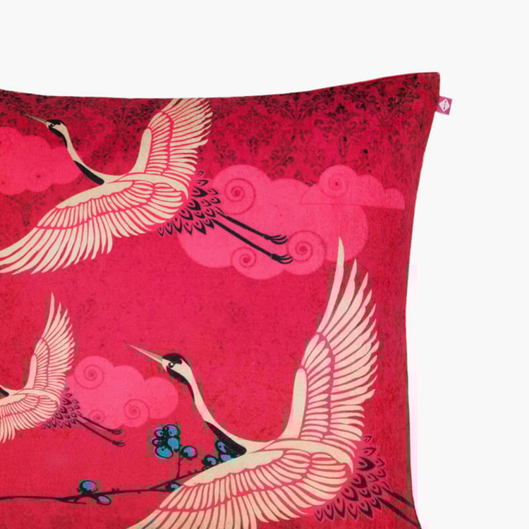 INDIA CIRCUS Legend Of the Cranes Cushion Cover - 40.6 x 40.6 cm
