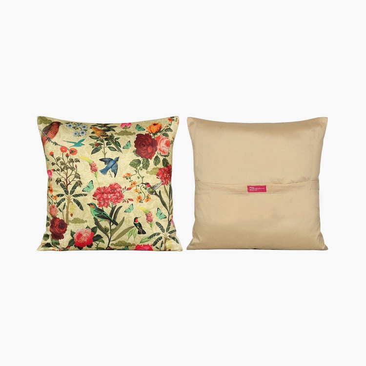 INDIA CIRCUS Poppy Bird Land Set of 5 Cushion Covers - 40.64 x 40.64 cm
