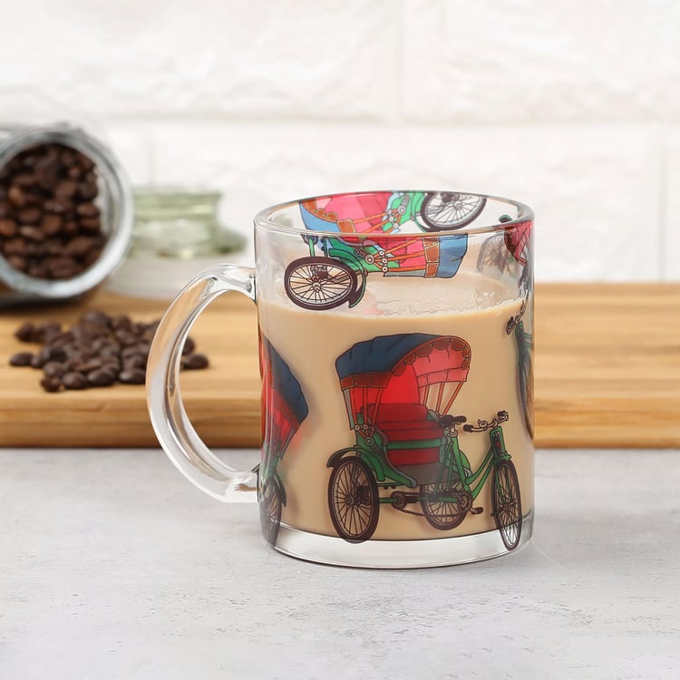 INDIA CIRCUS Printed Pop Tanga Glass Mug