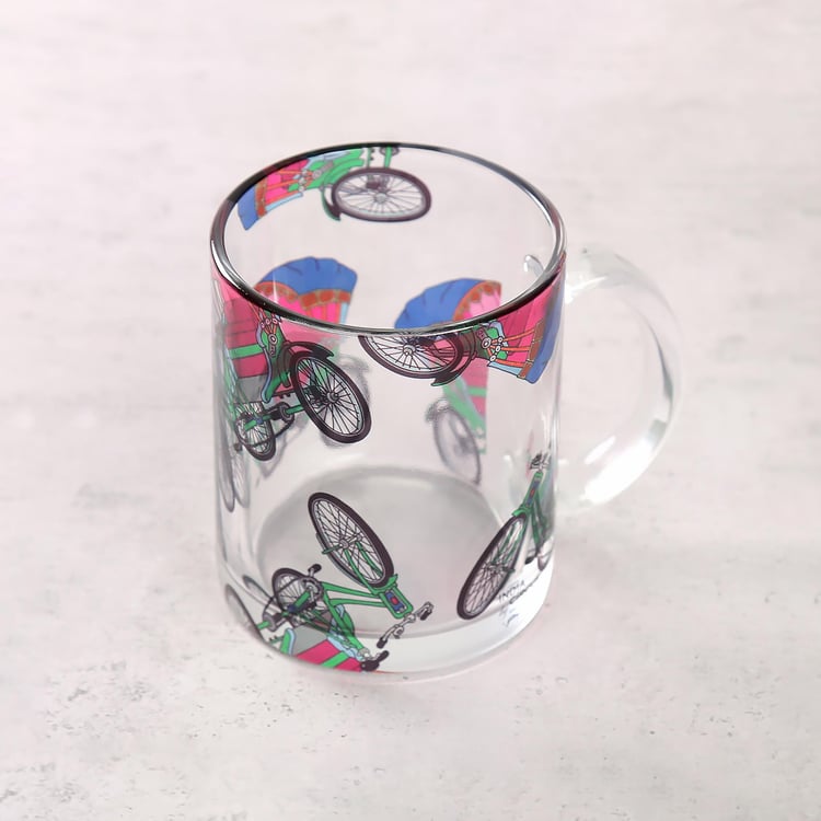 INDIA CIRCUS Printed Pop Tanga Glass Mug