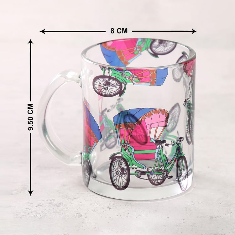 INDIA CIRCUS Printed Pop Tanga Glass Mug