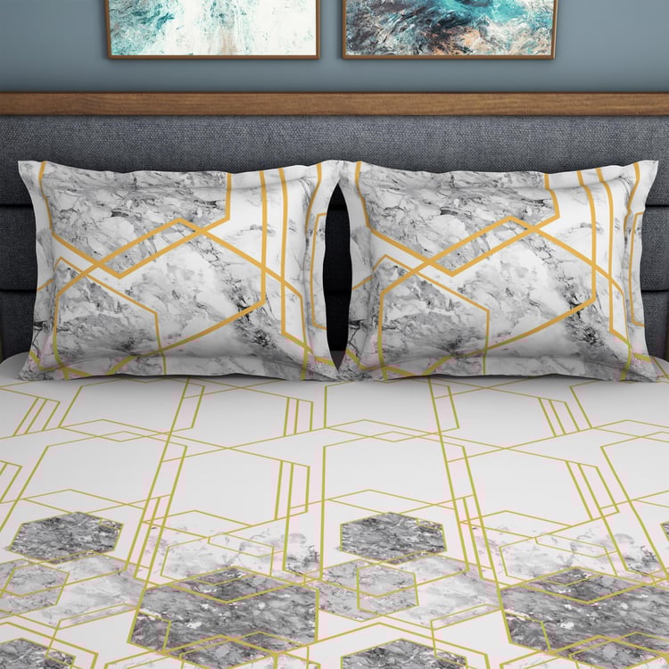 SPACES Occasions Geostance 3-Pc. Large Bedsheet Set - 274 x 274 cm