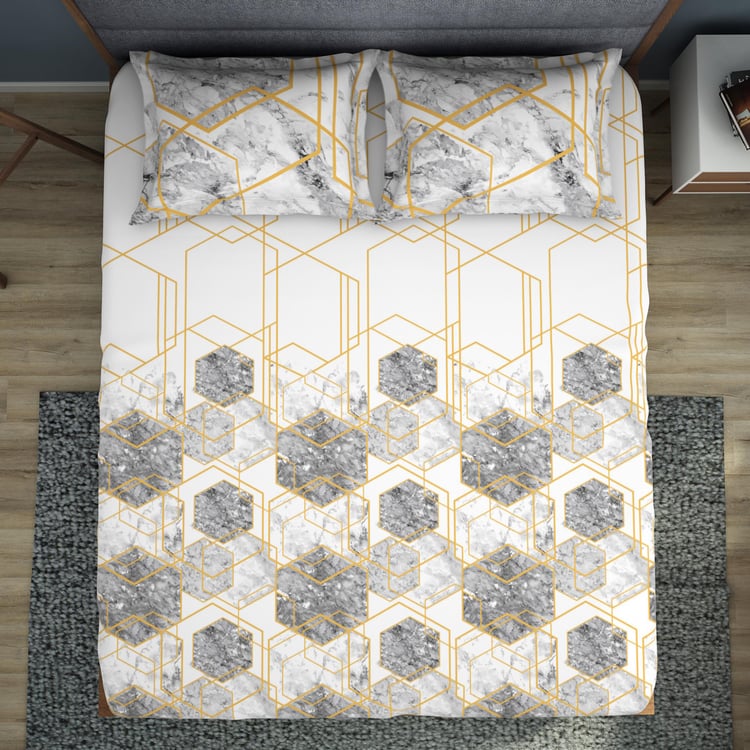 SPACES Occasions Geostance 3-Pc. Large Bedsheet Set - 274 x 274 cm