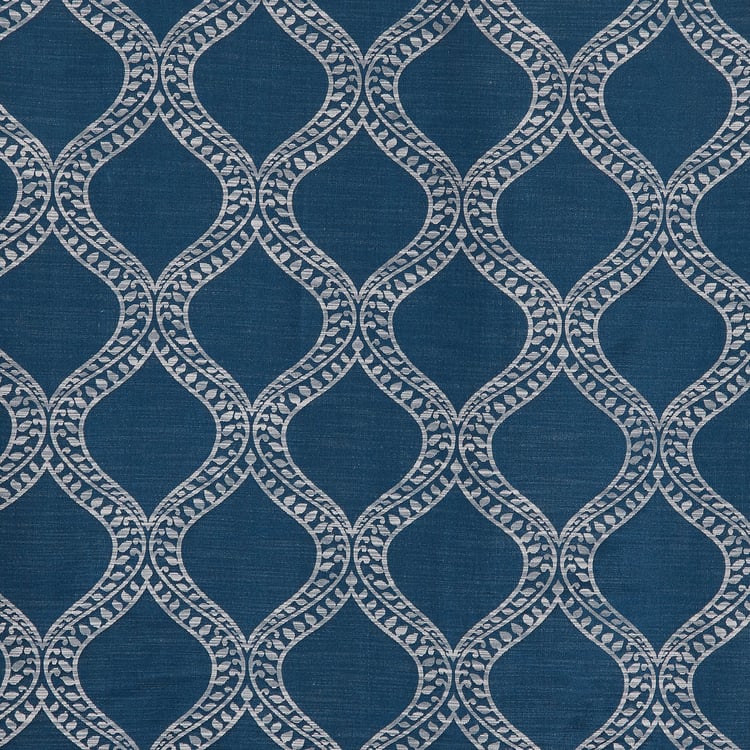 Jade Blue Jacquard Window Curtain - 110x160cm