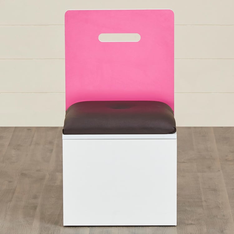 Helios Oregin Kids Study Chair - White and Pink