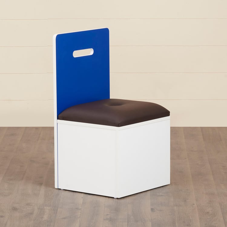 Helios Oregin Kids Study Chair - White and Blue