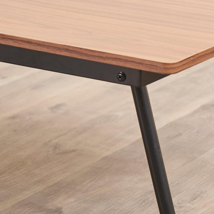 Helios Cozo Folding Laptop Table - White and Brown