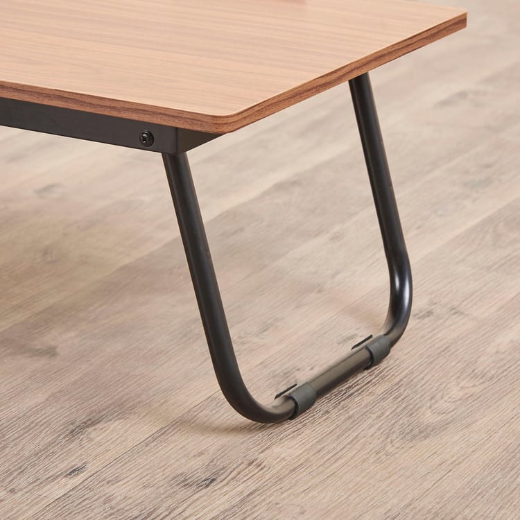 Helios Cozo Folding Laptop Table - White and Brown