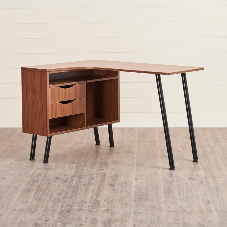 Helios Cozo Study Desk with Drawer - Brown