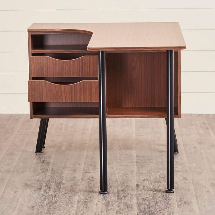 Helios Cozo Study Desk with Drawer - Brown