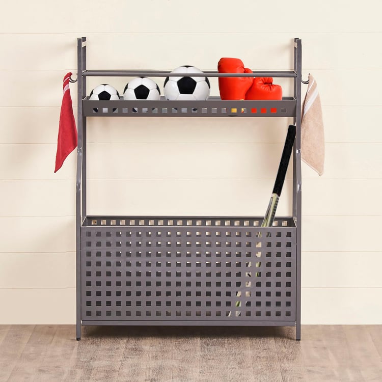 Helios Jos Metal Storage Bin - Grey