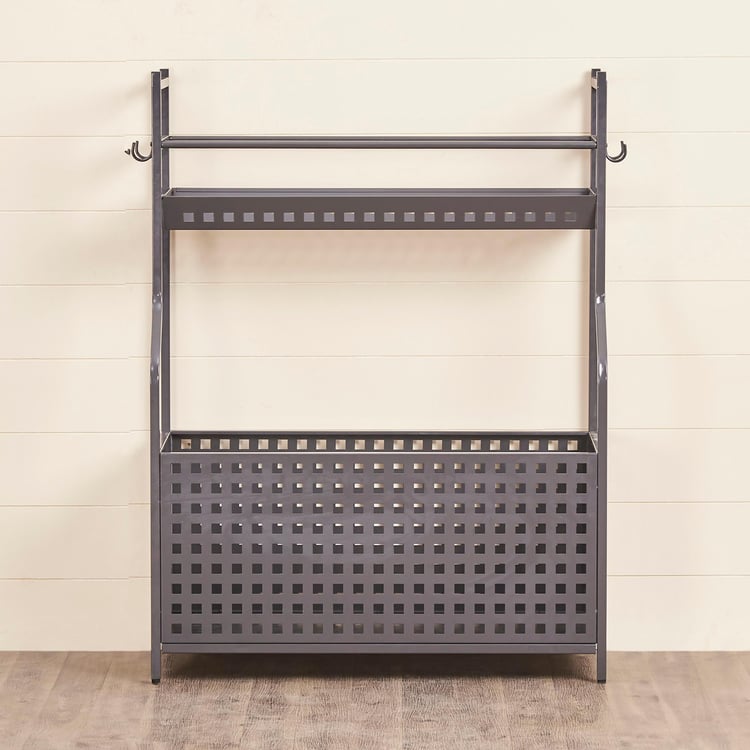 Helios Jos Metal Storage Bin - Grey