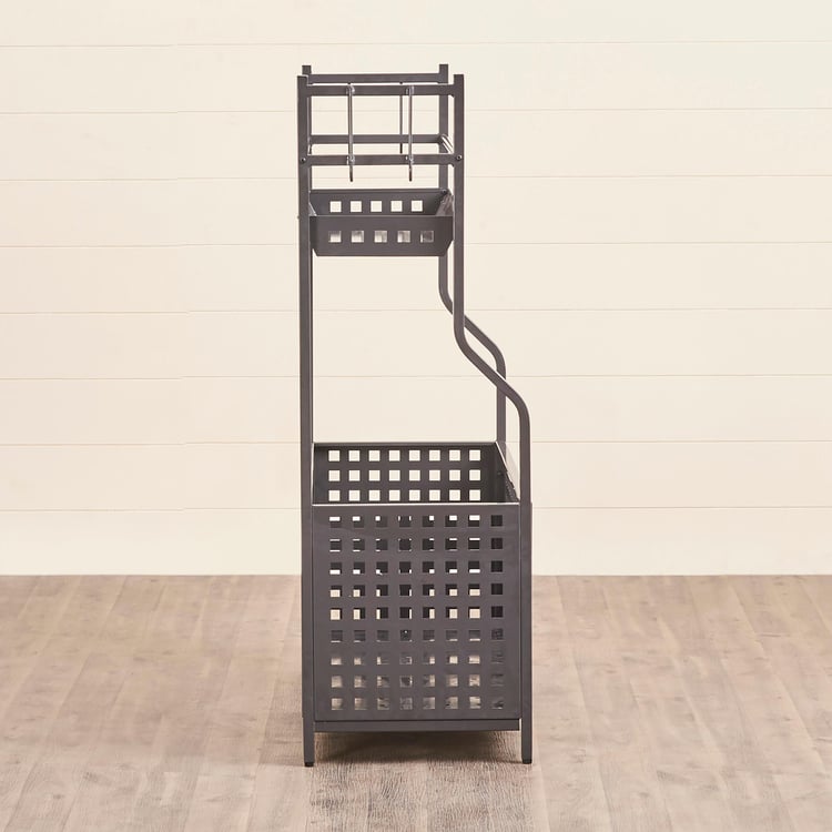 Helios Jos Metal Storage Bin - Grey