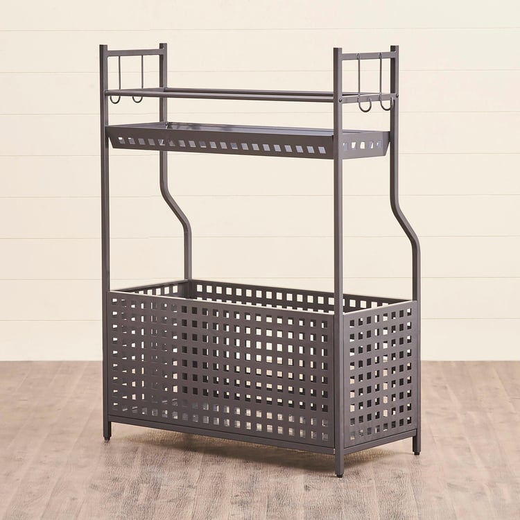 Helios Jos Metal Storage Bin - Grey