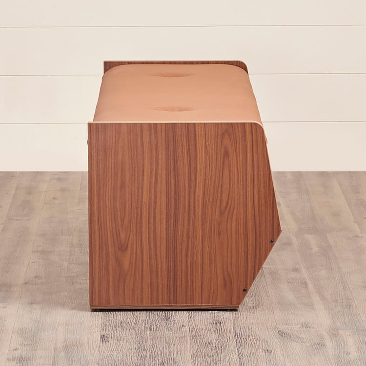 Helios Razan Bench with Storage - Brown