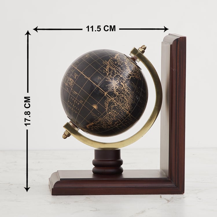 Splendid Black MDF Book-end World Globe