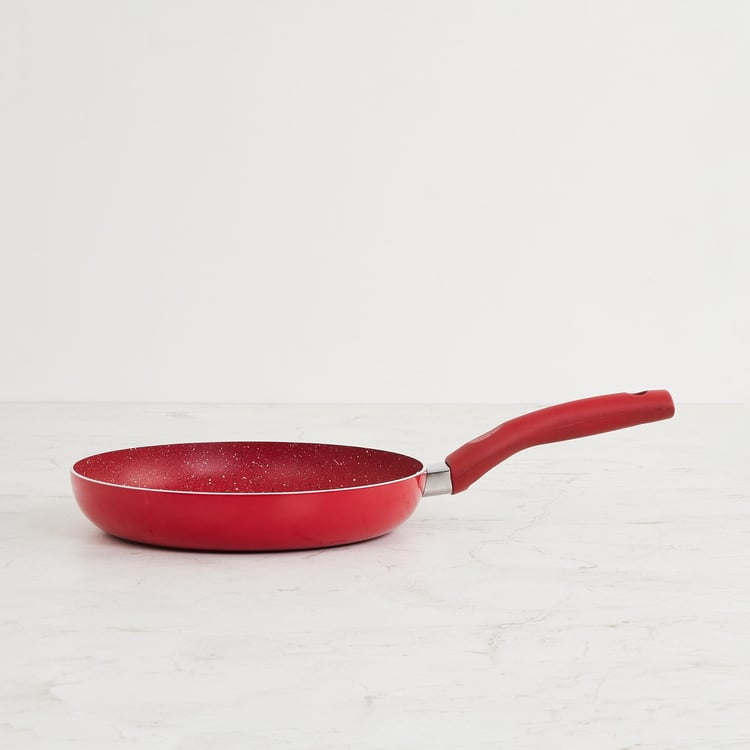 Color Connect Red Solid Aluminium Induction Base Frying Pan - 24 cm