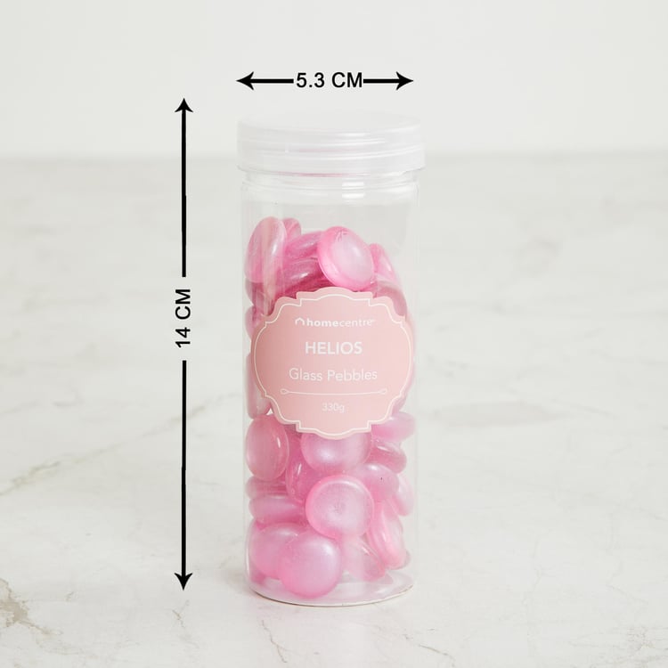 Helios Pink Glass Pebbles Box