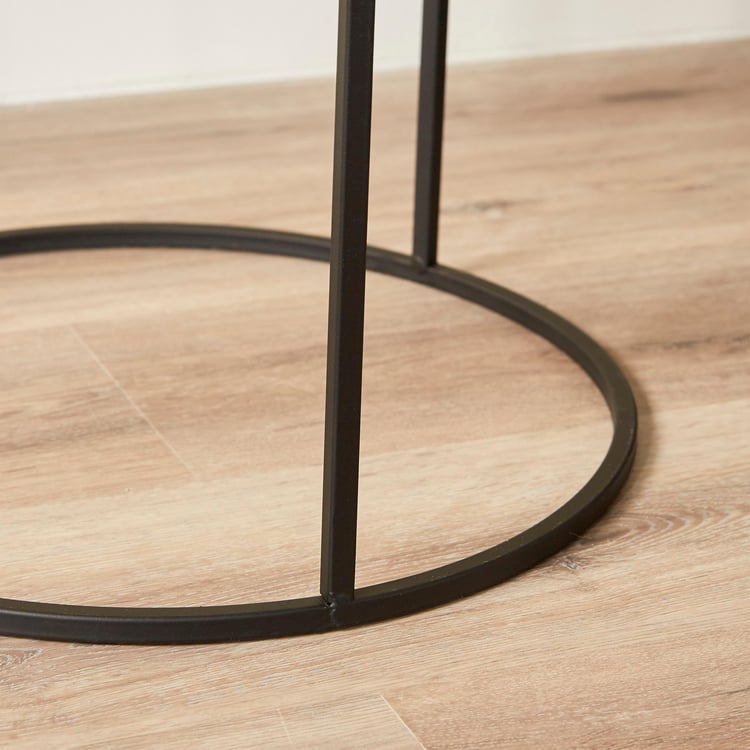 Ross Metal Nest of 2 Tables - Black