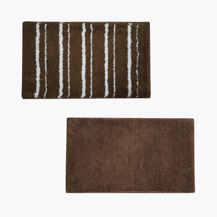 Corsica Polyester Striped Anti-Slip Bath Mat - 30x50cm