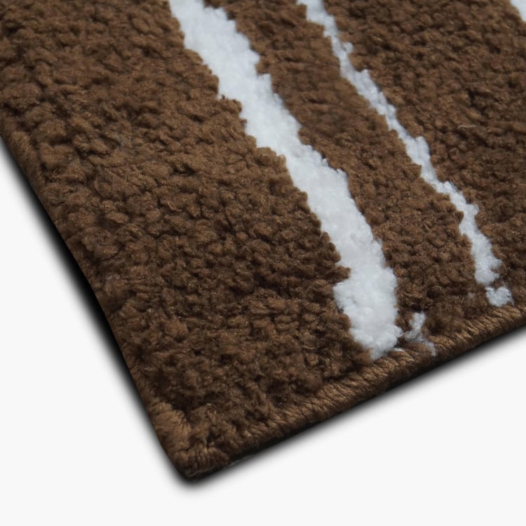 Corsica Polyester Striped Anti-Slip Bath Mat - 30x50cm