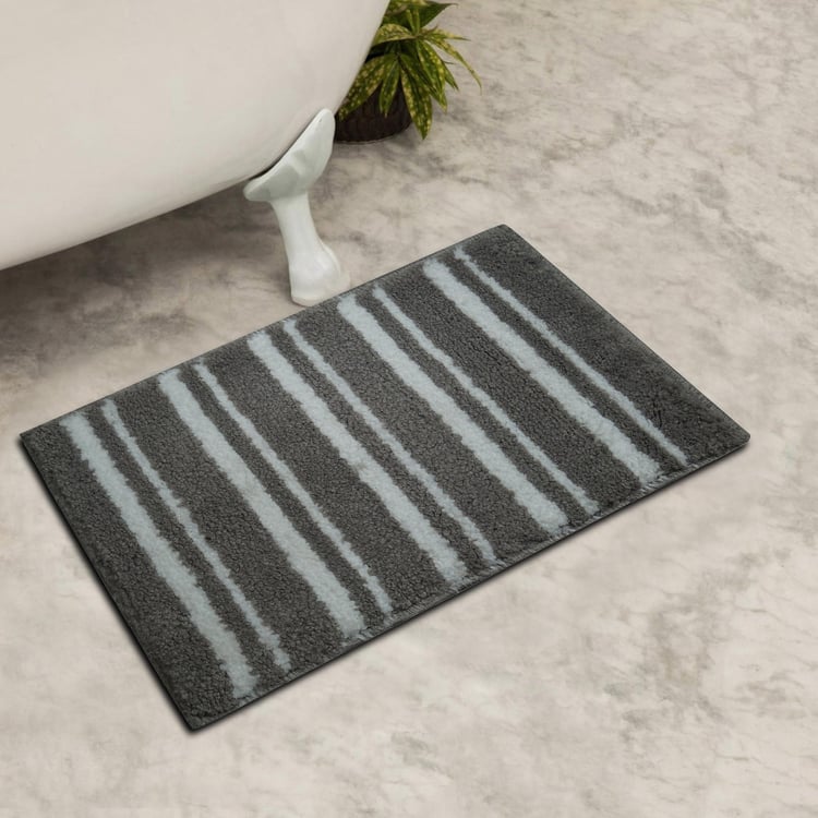 Corsica Polyester Striped Anti-Slip Bath Mat - 30x50cm