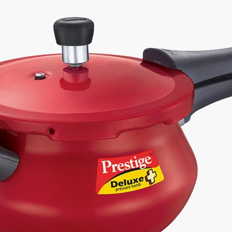 PRESTIGE Deluxe Plus Red Aluminium Handi Pressure Cooker - 3L