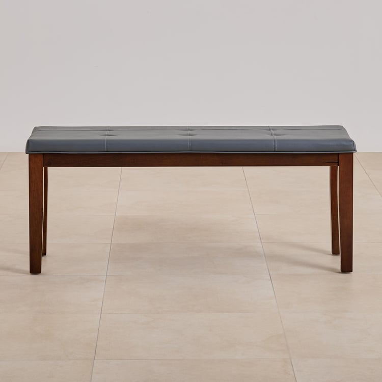 Jasper Faux Leather Dining Bench - Grey and Brown
