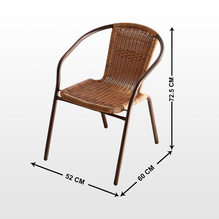 Fullerton Polyrattan Chair - Brown