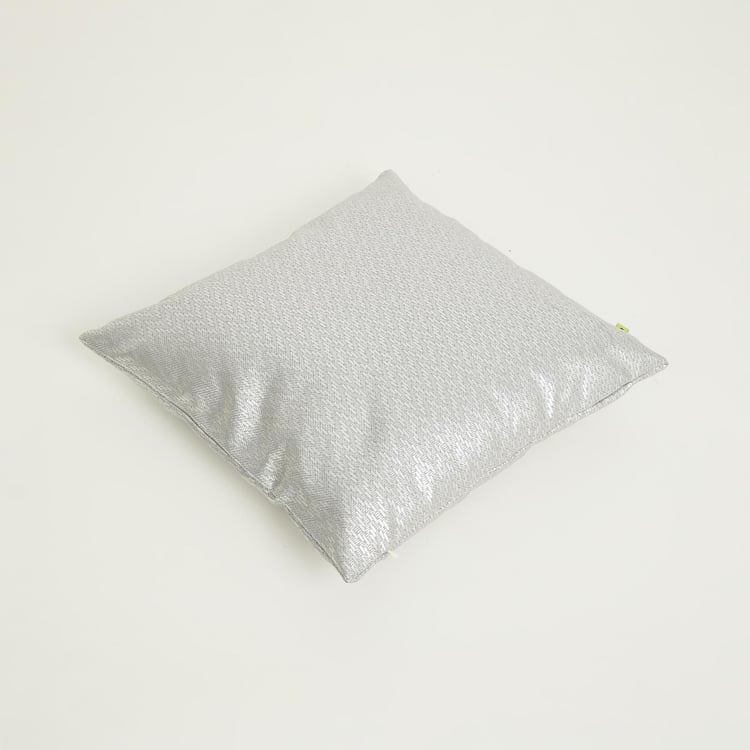 My Bedding Silver Foil Print Cushion Cover- Set of 2- 40 x 40 cm