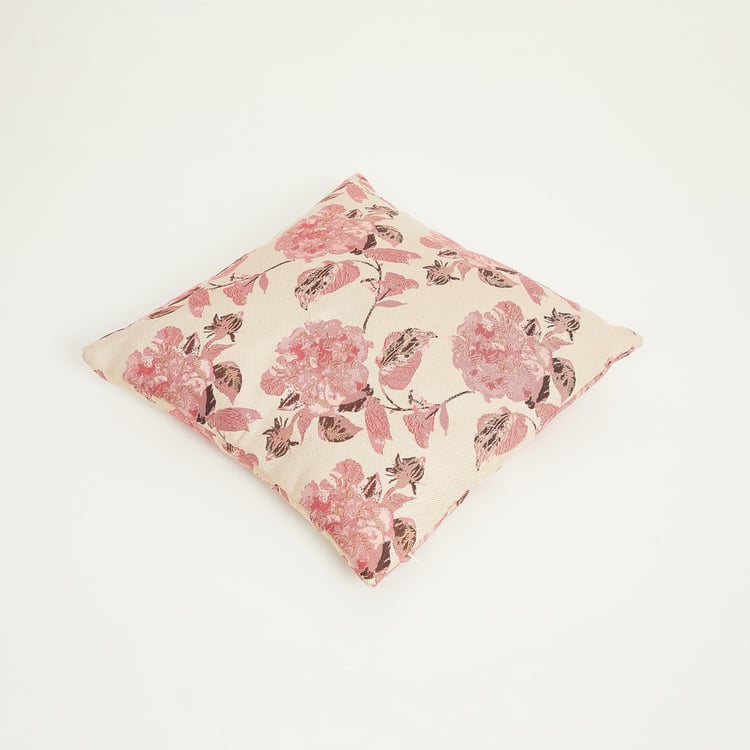 My Bedding Peach Printed Cushion Cover- Set of 2 - 40 x 40 cm