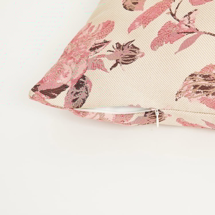 My Bedding Peach Printed Cushion Cover- Set of 2 - 40 x 40 cm