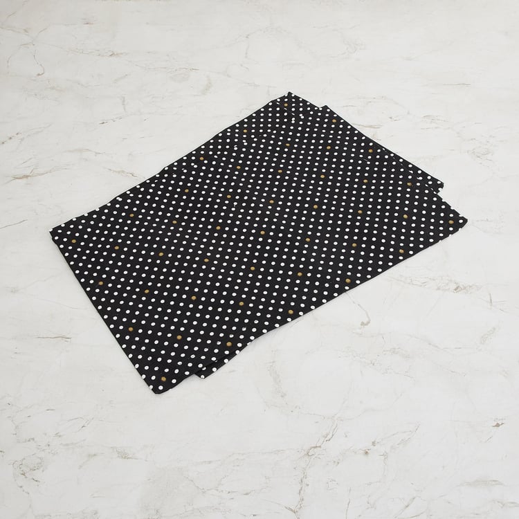 Andrey Charlie Printed Black Placemat- Set of 2- 33 x 48 cm