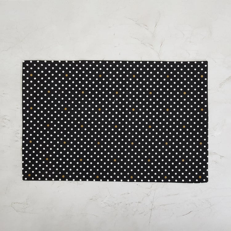 Andrey Charlie Printed Black Placemat- Set of 2- 33 x 48 cm