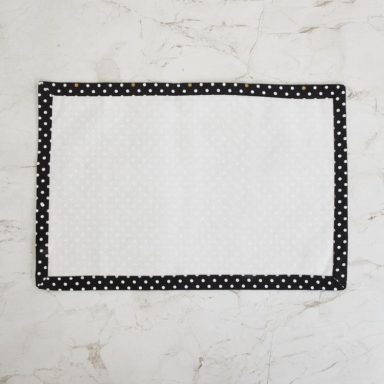 Andrey Charlie Printed Black Placemat- Set of 2- 33 x 48 cm