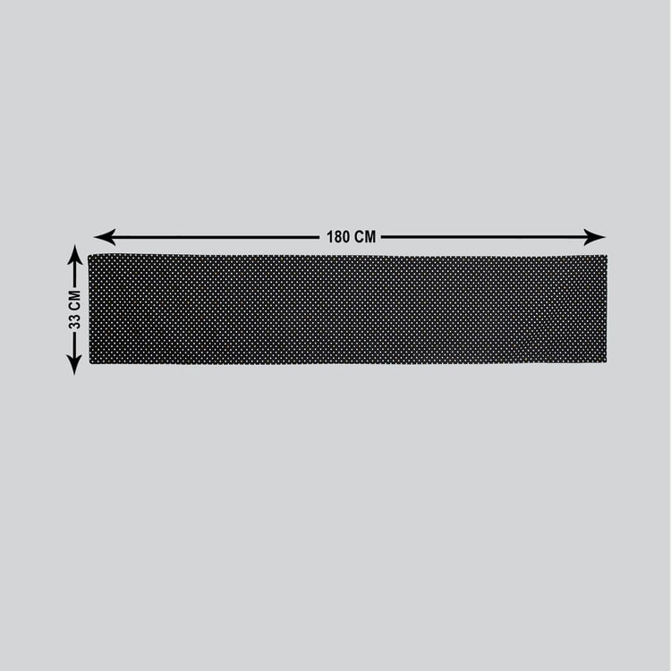 Andrey Charlie Printed Black Table Runner- Cotton- 33 x 180 cm