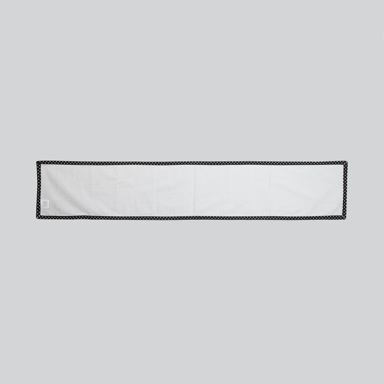 Andrey Charlie Printed Black Table Runner- Cotton- 33 x 180 cm