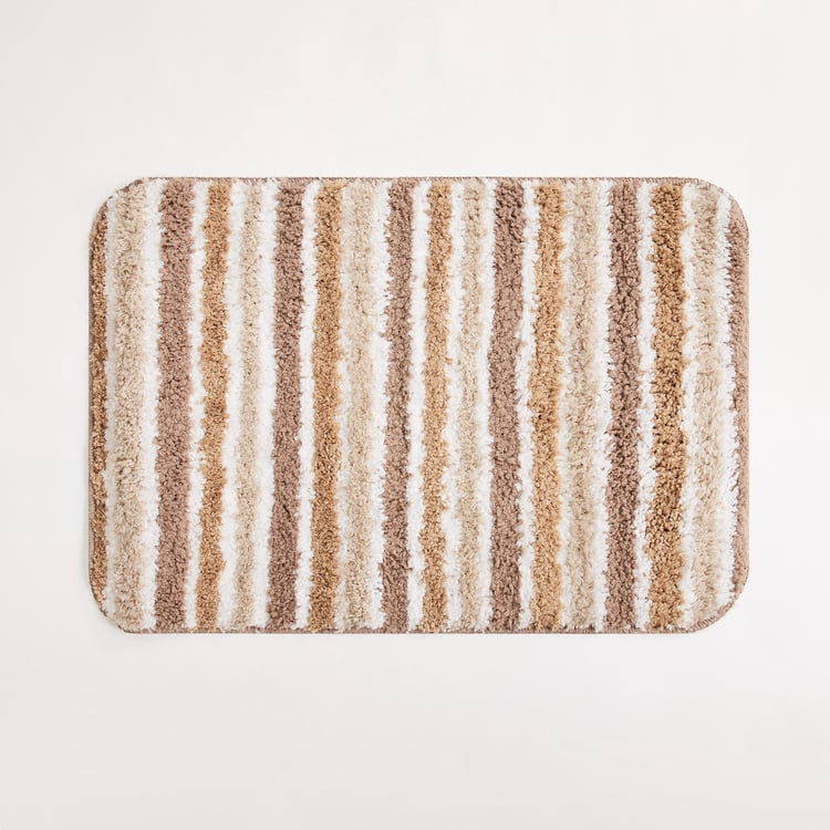 Fiesta Striped Microfiber Bath Mat - 40 x 60 cm