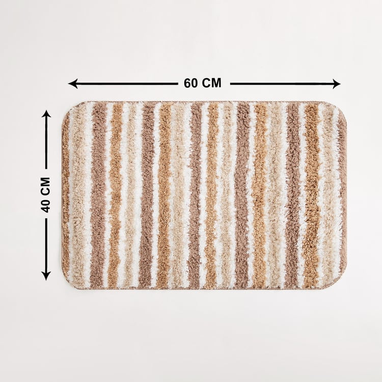 Fiesta Striped Microfiber Bath Mat - 40 x 60 cm