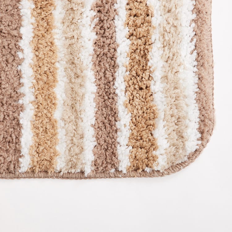 Fiesta Striped Microfiber Bath Mat - 40 x 60 cm