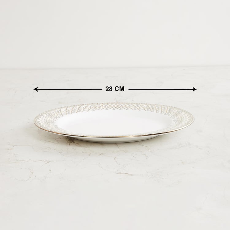 Fiesta-Ebony Printed Dinner Plate - 28 cm