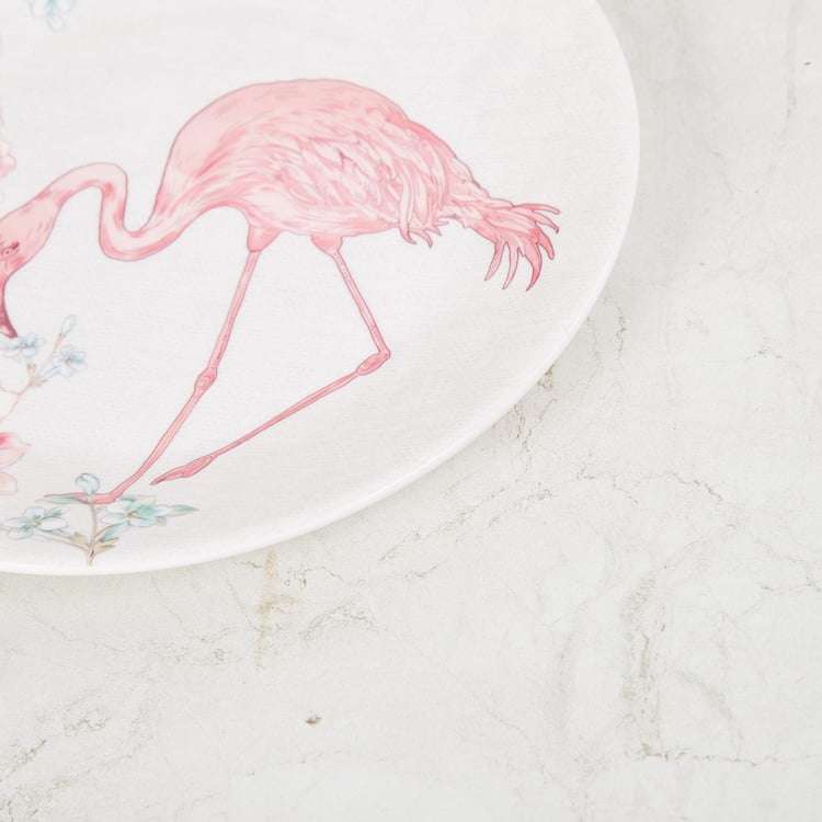 Meadows Malva Honeycomb Flamingo Printed Side Plate