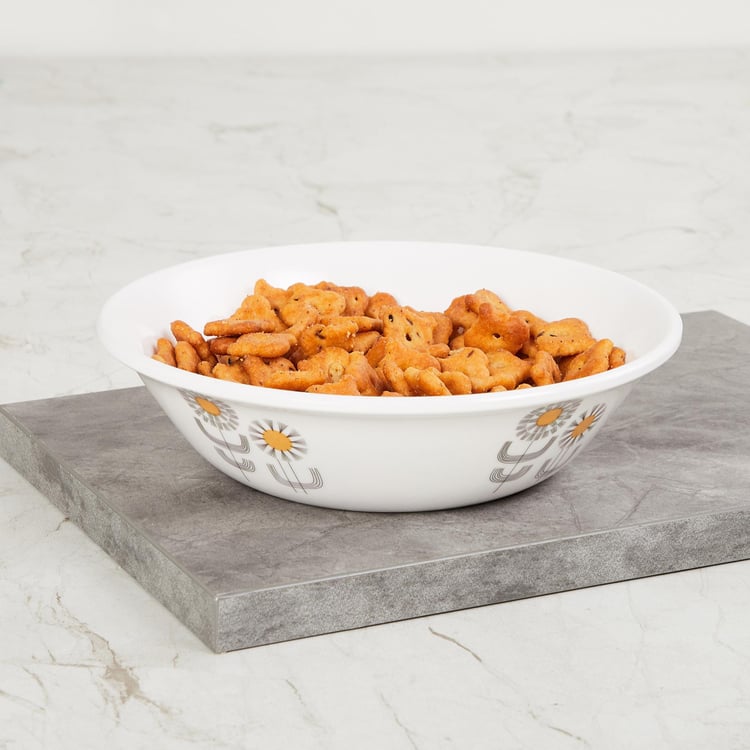 Meadows Siena Serving Bowl- White- Melamine- 18.8 x 5 cm