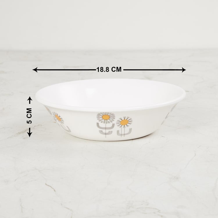 Meadows Siena Serving Bowl- White- Melamine- 18.8 x 5 cm