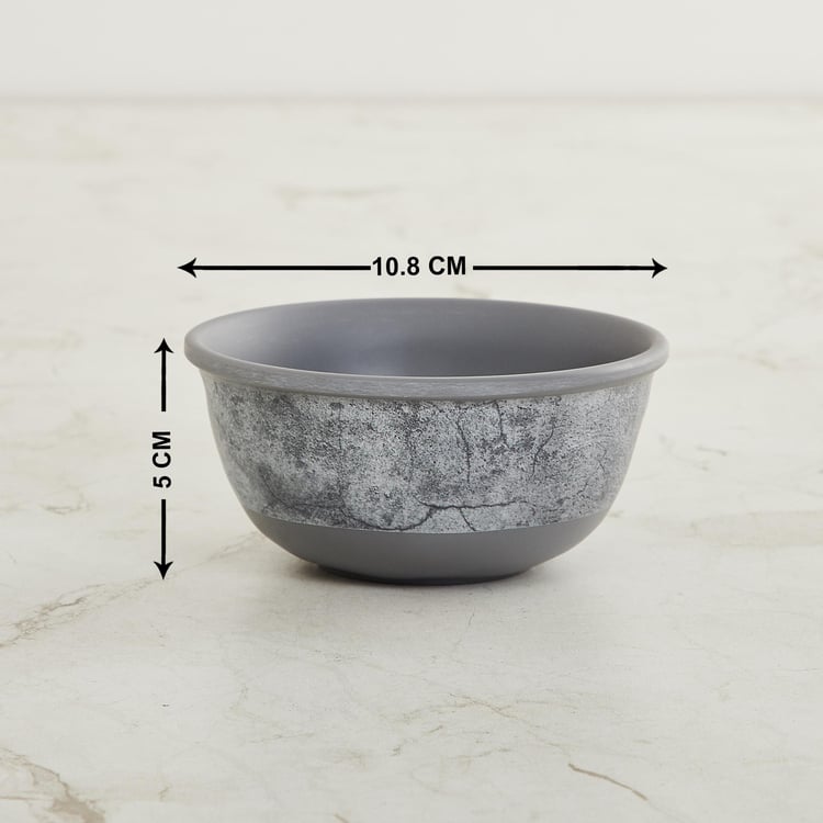 Fiesta Grey Printed Bowl- Melamine- 10.5 cm