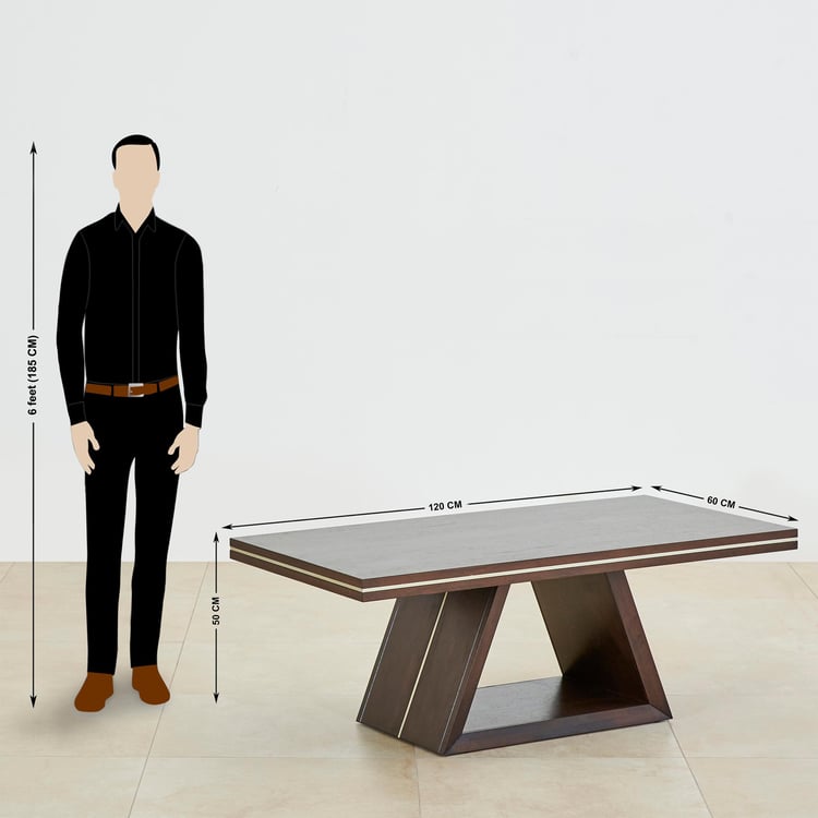 Valencia Rubber Wood Coffee Table - Brown