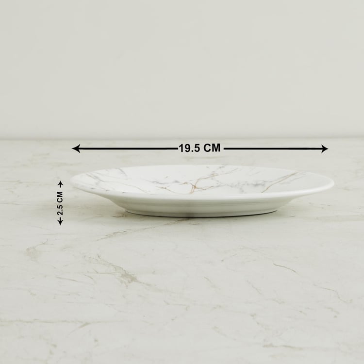 Marshmallow Bone China Printed Side Plate - 19.5cm